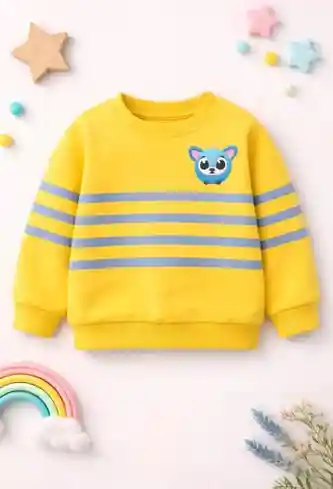 DINGDONG Kids Printed Full Sleeve Sweatshirt And Pant Set
